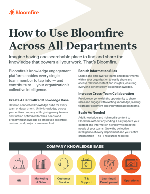 How to Use Bloomfire Across All Departments