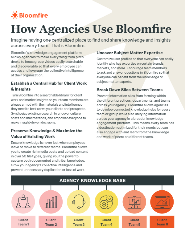 How Agencies Use Bloomfire
