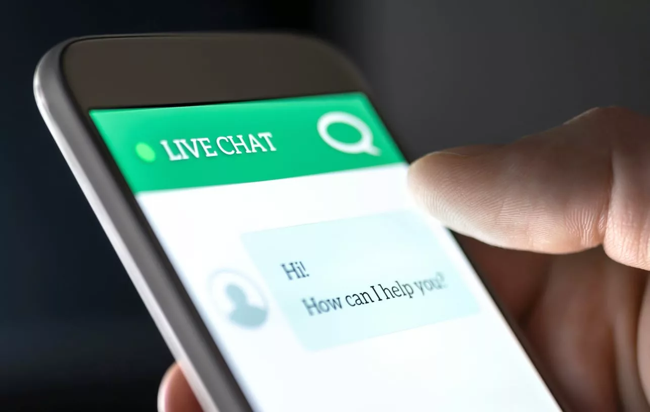 Close up of chat on phone screen demonstrates credit union chatbots capabilities
