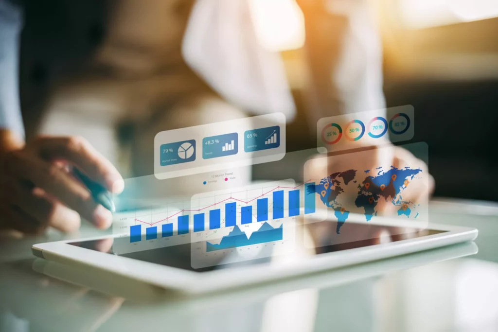 data visualization above tablet represents data vs information|data vs information comparison chart