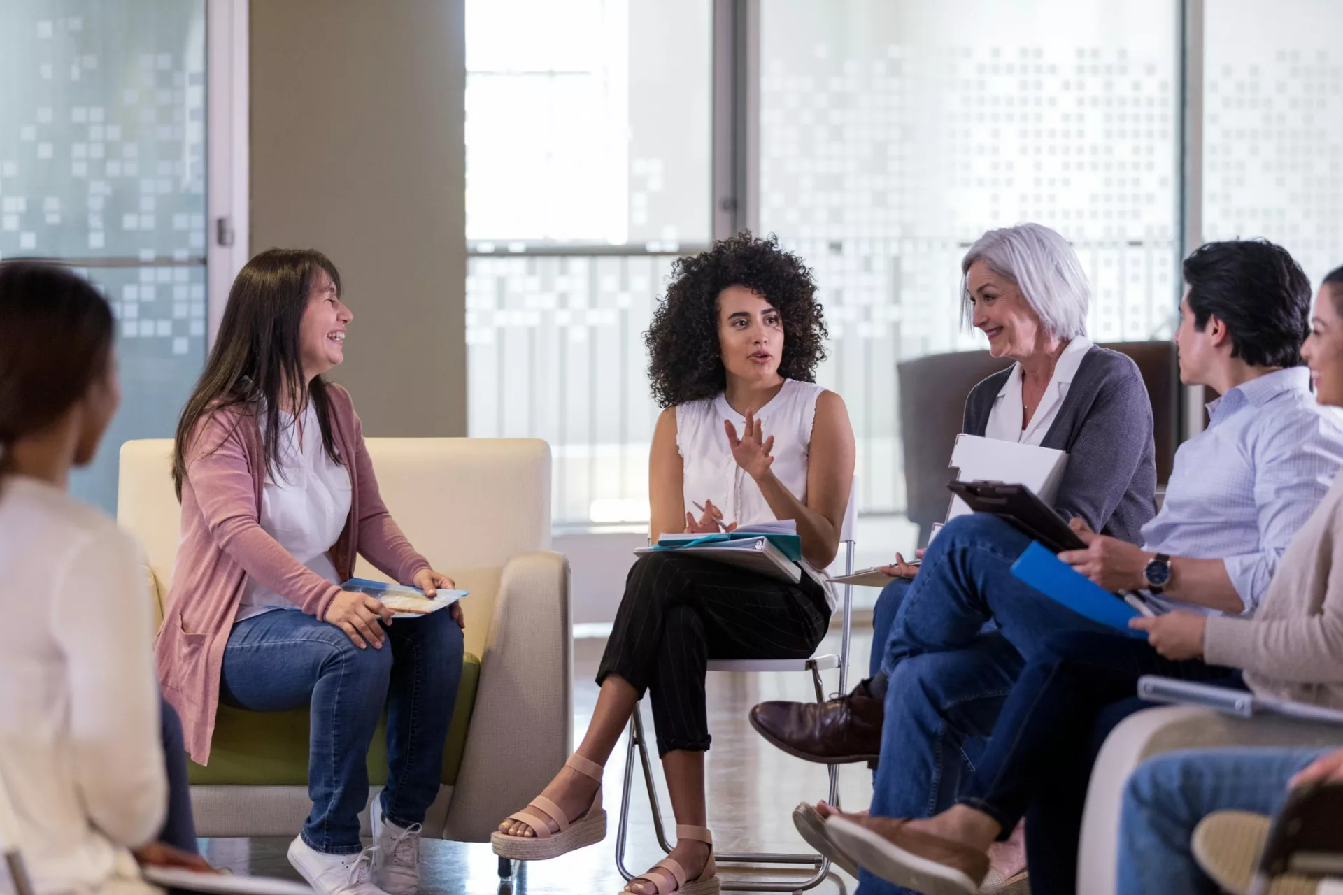 focus group in meeting room is part of voice of the customer program