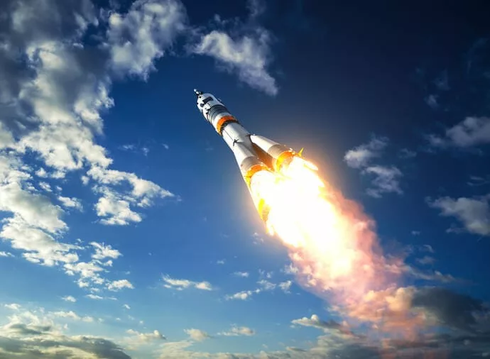 rocket launch demonstrating power of effective sales enablement platform