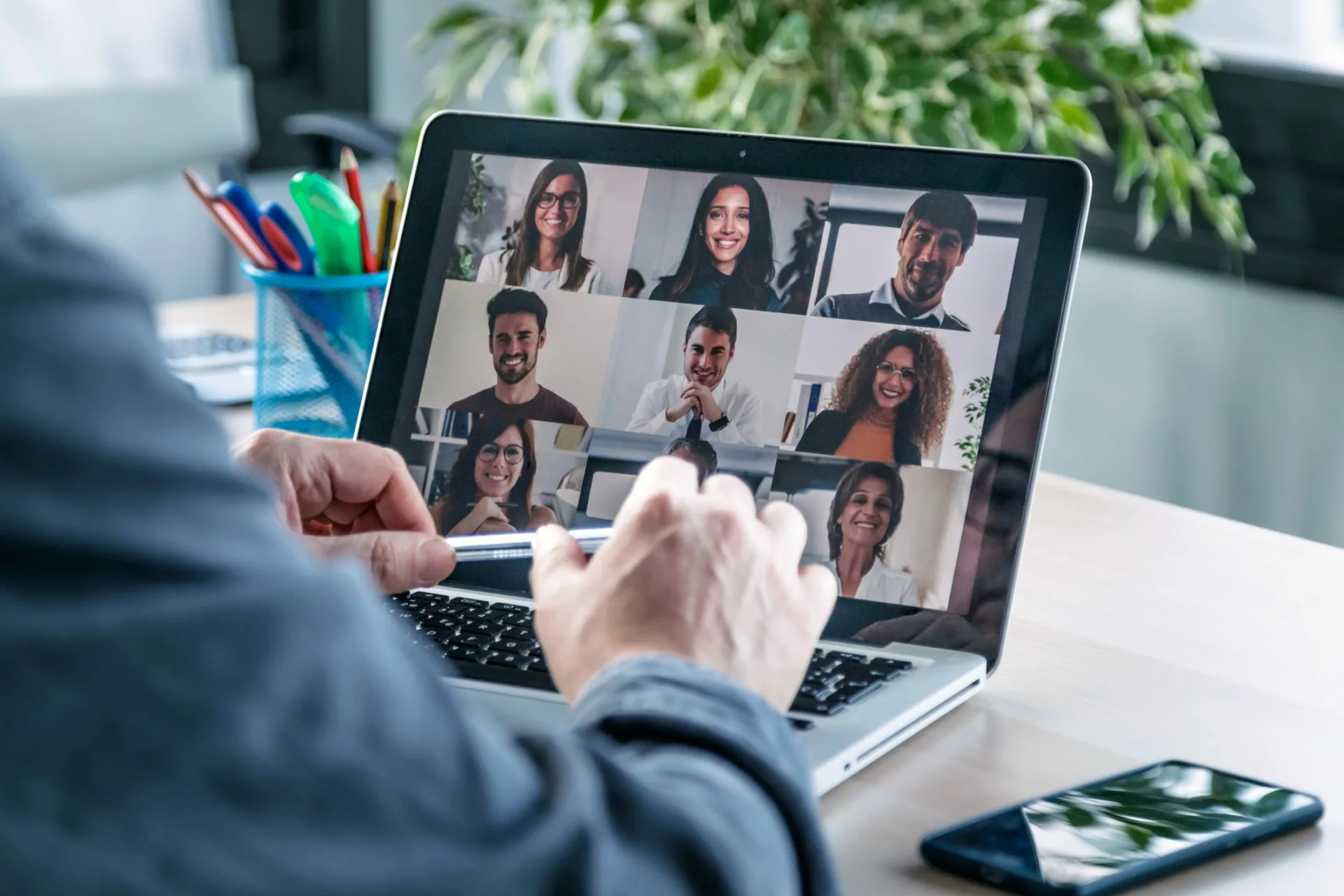 steering committee meets virtually to discuss developing a knowledge engagement strategy