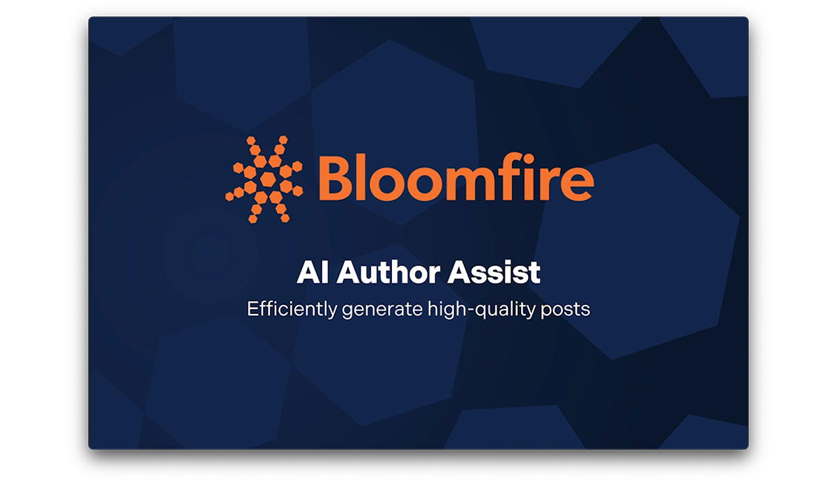 Video Placeholder for AI-Author Assist video for users using artificial intelligence to efficiently generate high quality posts