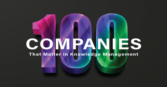 KMWorld 100 Companies that Matter in KM 2025