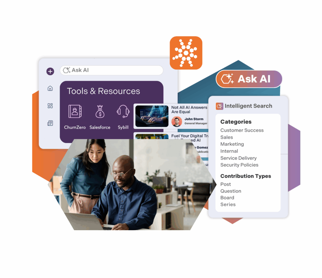 Screenshot of Bloomfire UX