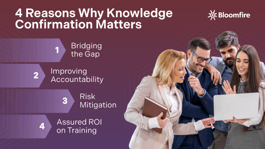 The four reasons why knowledge confirmation matters presented in a numbered list