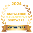Knowledge Management Software of the Year 2024 award logo