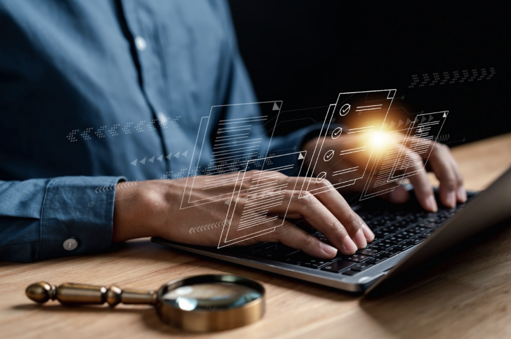 An employee exploring how connected knowledge is the answer to Enterprise Search limitations