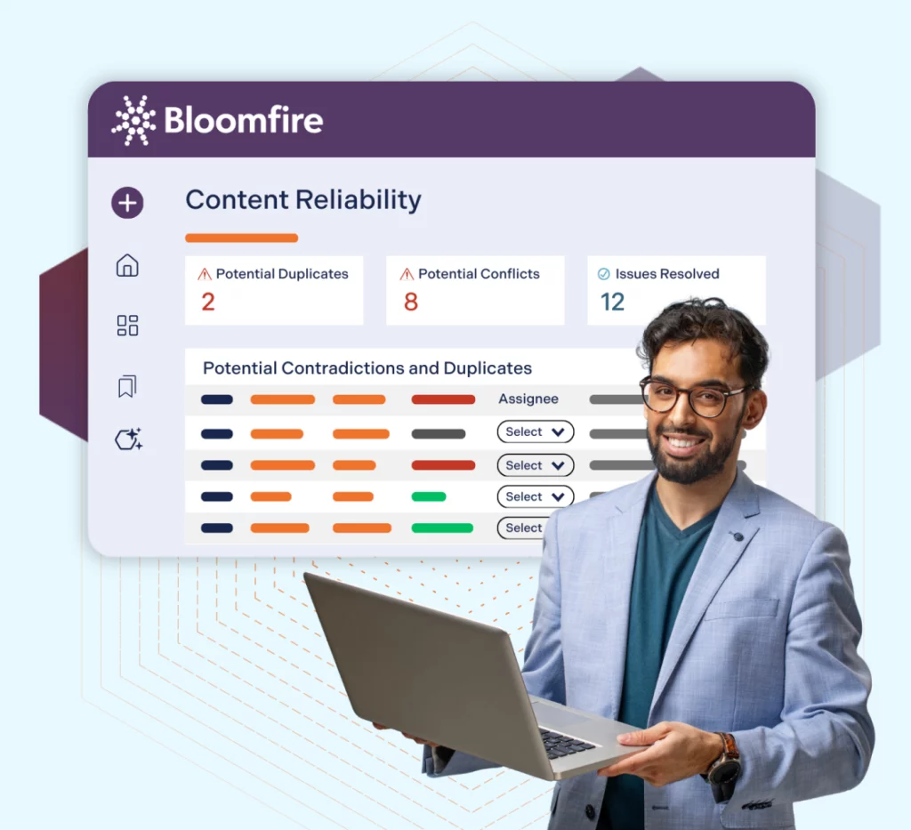 Bloomfire's self healing knowledge base fixes issues with confidence