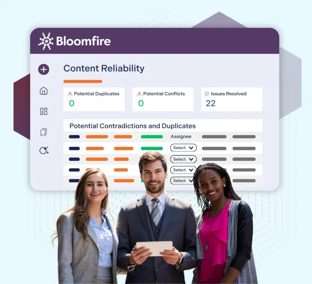 Bloomfire's self healing knowledge base keeps Knowledge Accurate Over Time