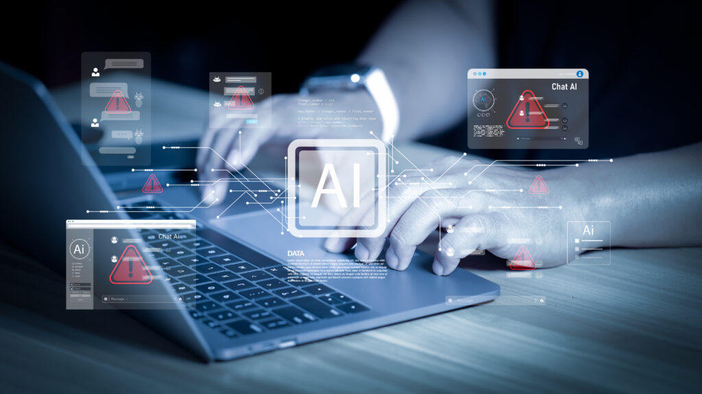 A person typing and getting wrong answers, depicting the realities of AI hallucinations