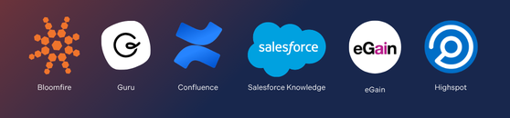 The header image of the guide on the best knowledge management systems in 2026 featuring the logos of the vendors included in the list
